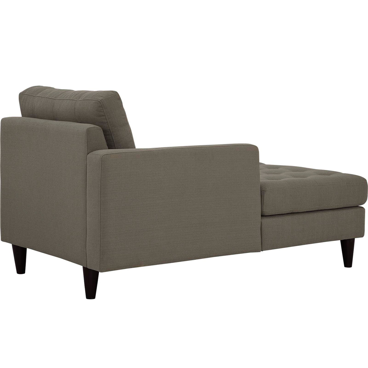 Dynasty Left-Arm Fabric Chaise | Modular Sectional Component, Granite