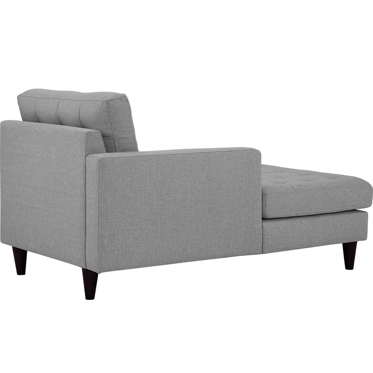Dynasty Left-Arm Fabric Chaise | Modular Sectional Component, Light Gray