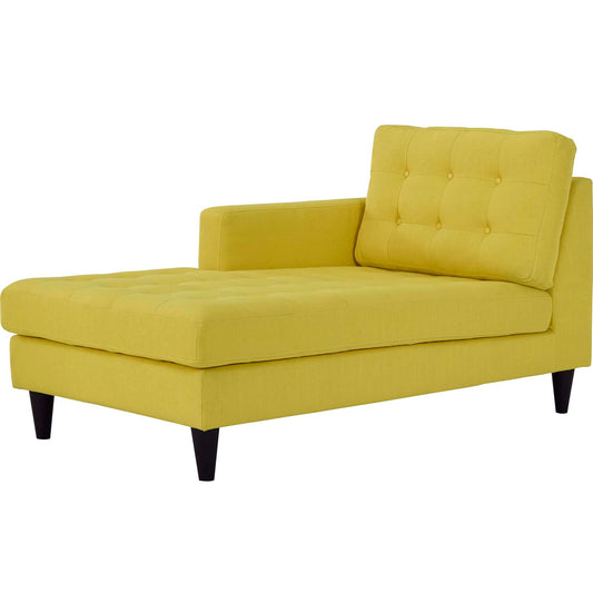 Dynasty Left-Arm Fabric Chaise | Modular Sectional Component, Sunny