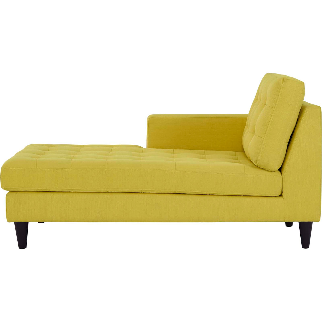 Dynasty Left-Arm Fabric Chaise | Modular Sectional Component, Sunny