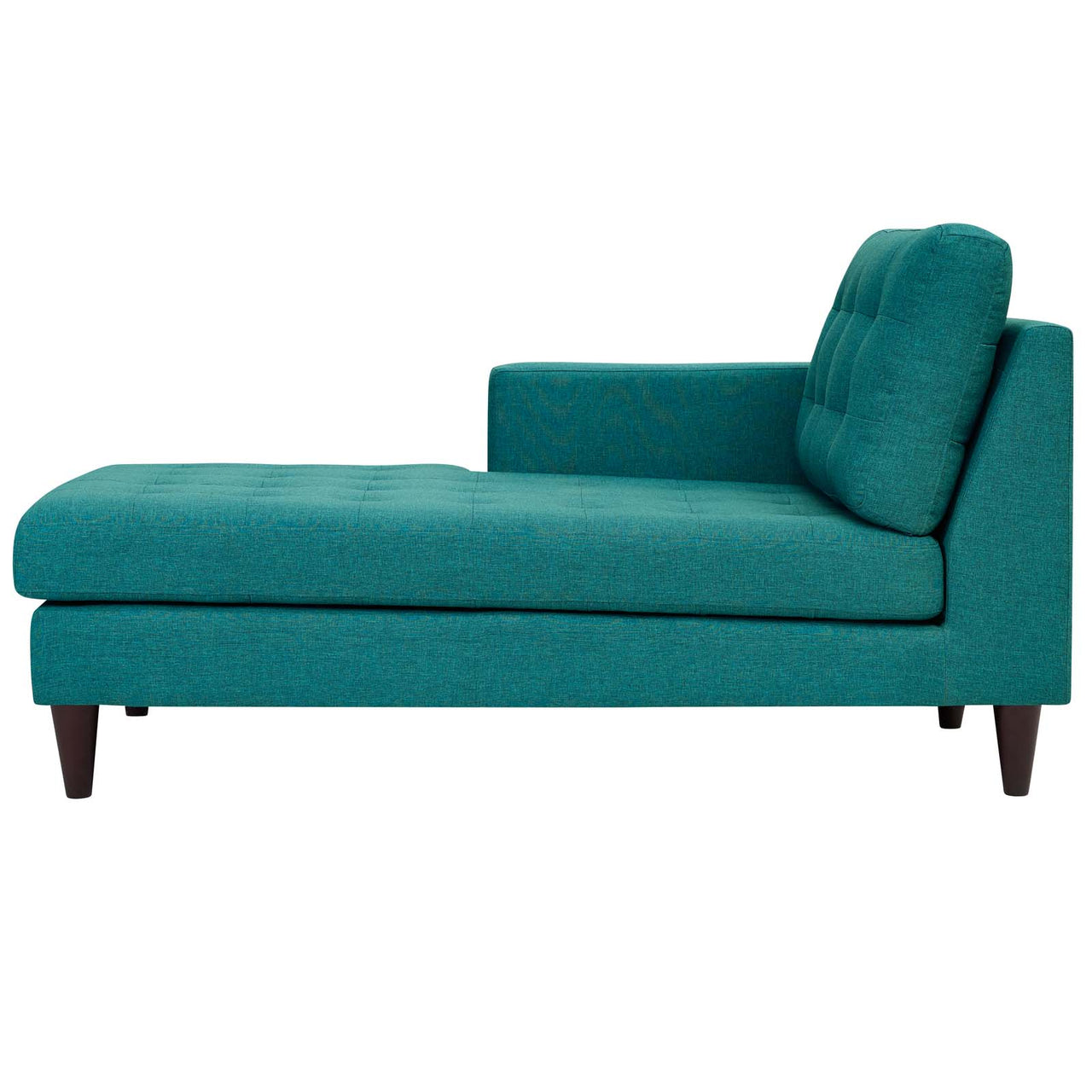 Dynasty Left-Arm Fabric Chaise | Modular Sectional Component, Teal