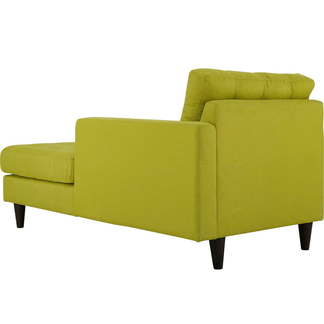 Dynasty Right-Arm Fabric Chaise | Modular Sectional Component, Chartreuse