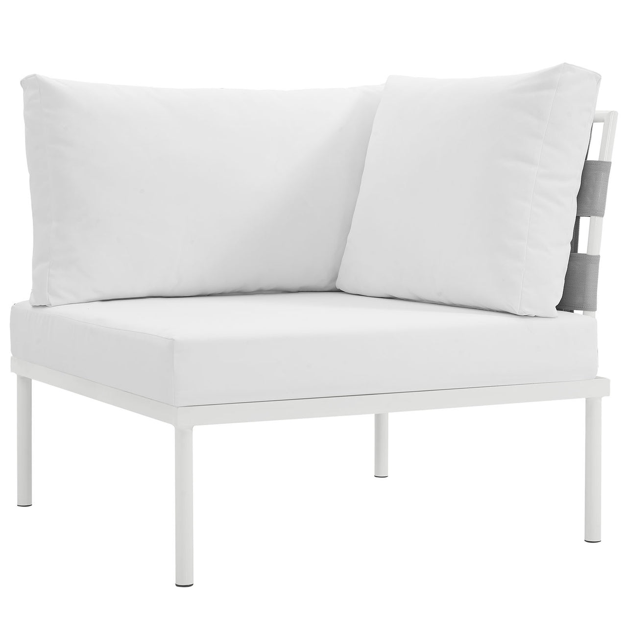 Harmonize Alfresco Corner Chair | Modular Sectional Component, White