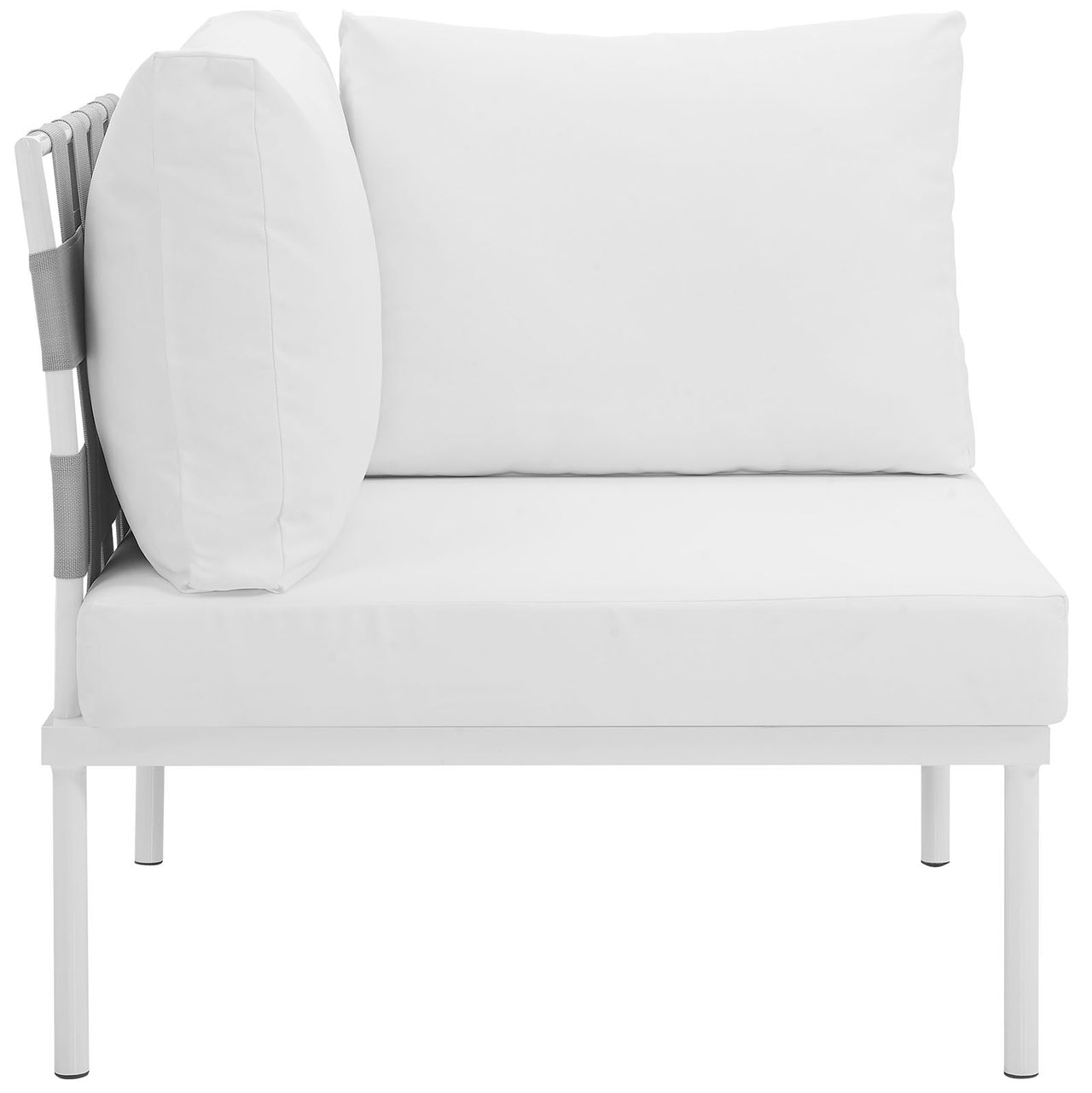 Harmonize Alfresco Corner Chair | Modular Sectional Component, White