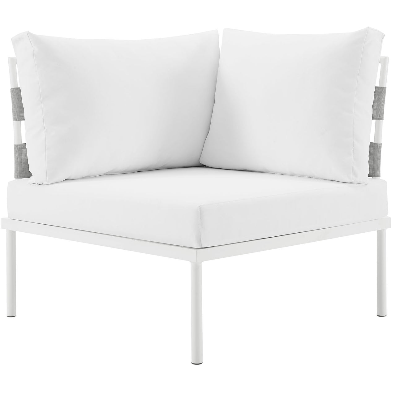 Harmonize Alfresco Corner Chair | Modular Sectional Component, White