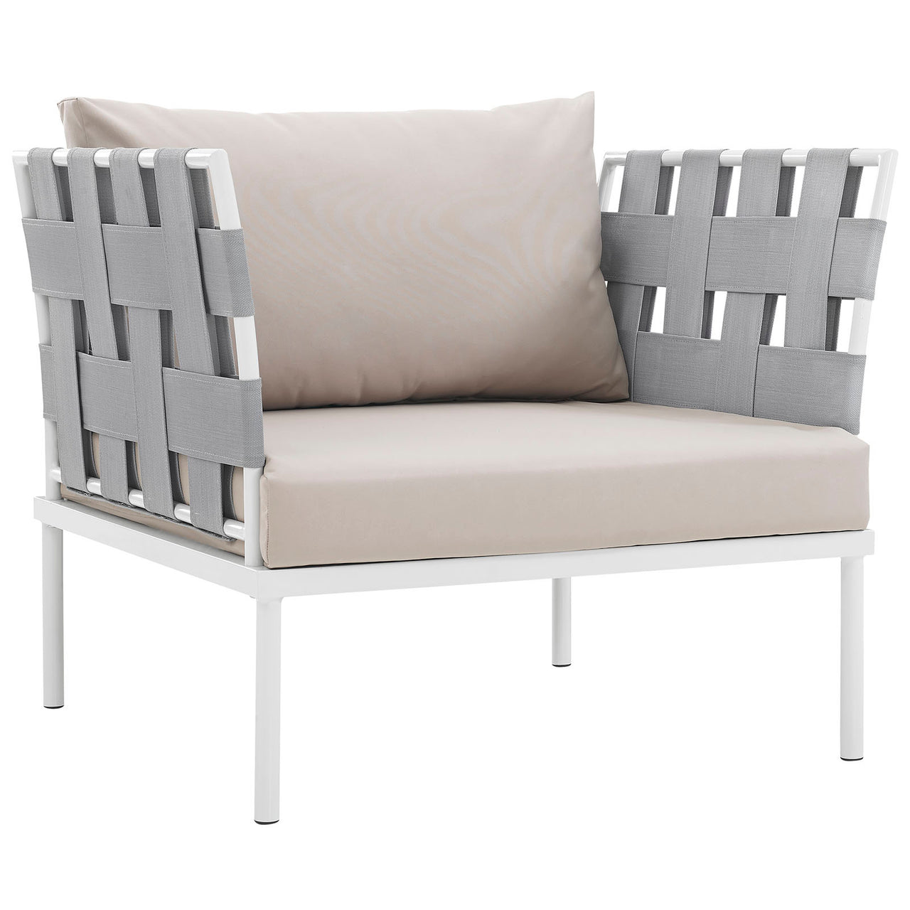 Harmonize Alfresco Armchair, White & Beige