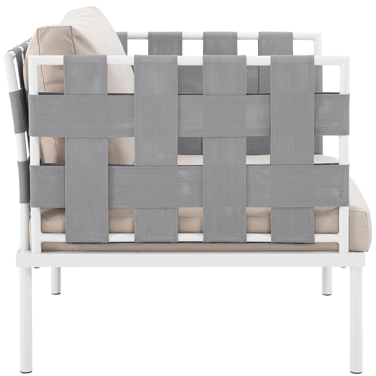 Harmonize Alfresco Armchair, White & Beige