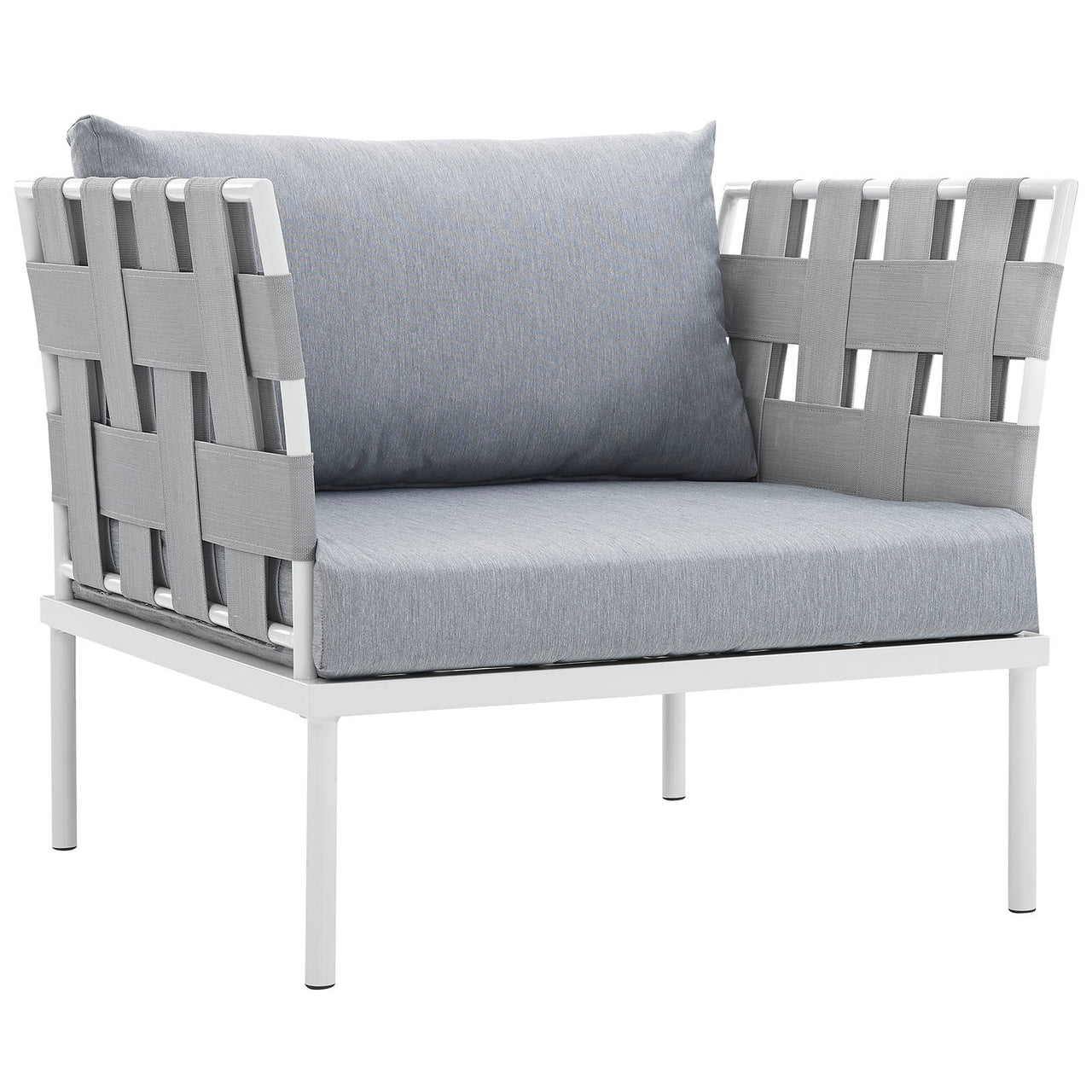 Harmonize Alfresco Armchair, White & Gray