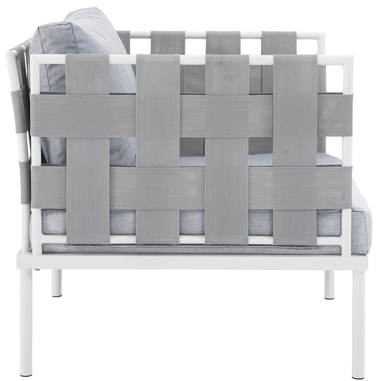 Harmonize Alfresco Armchair, White & Gray