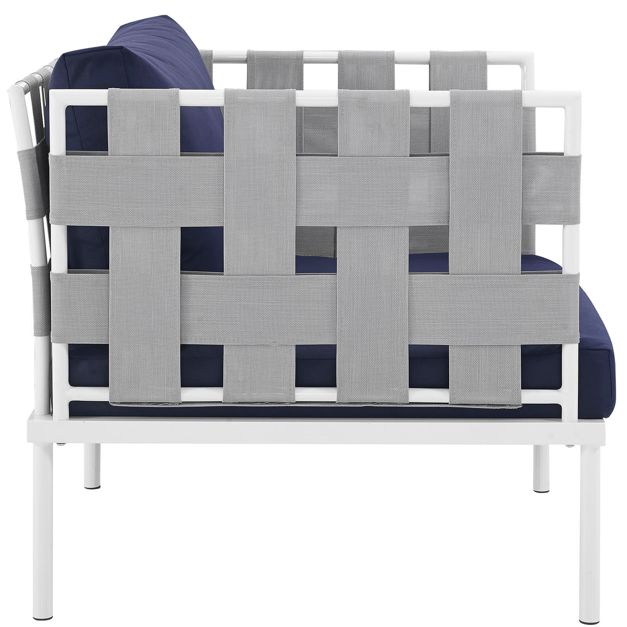 Harmonize Alfresco Armchair, White & Navy