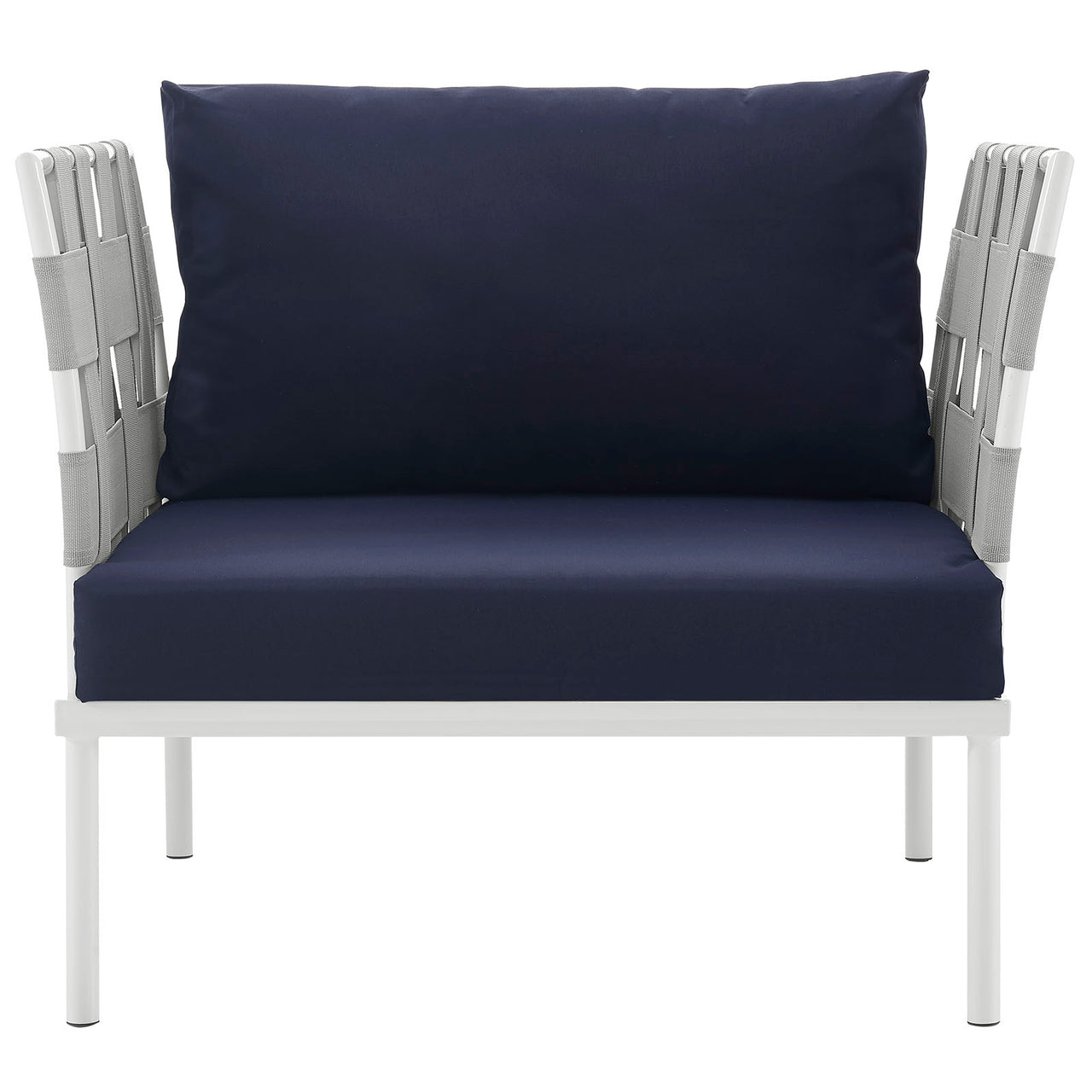 Harmonize Alfresco Armchair, White & Navy