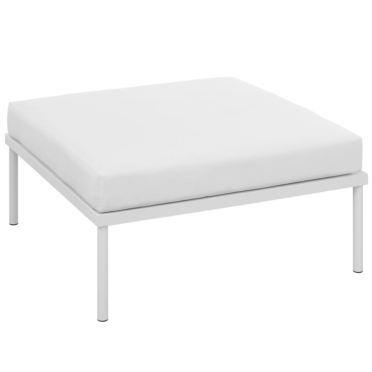 Harmonize Alfresco Ottoman | Outdoor Modular Sectional Component, White