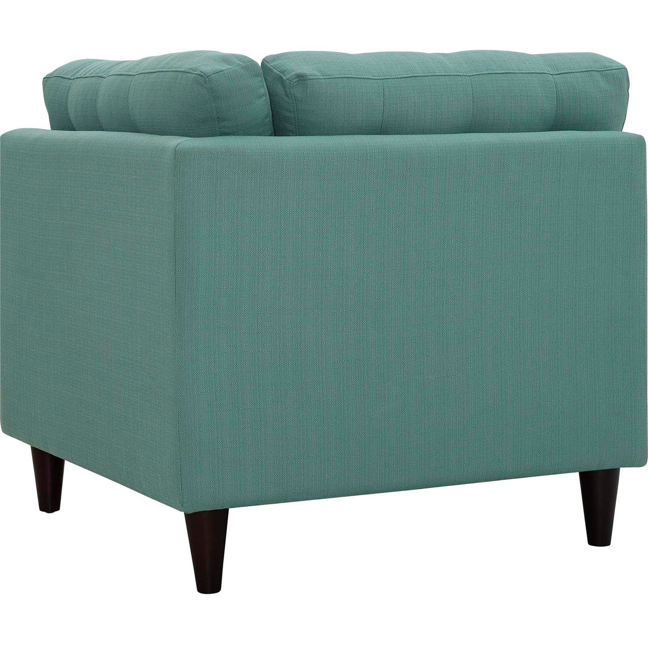 Dynasty Textured Fabric Corner Chair | Modular Sectional Component, Aqua Green