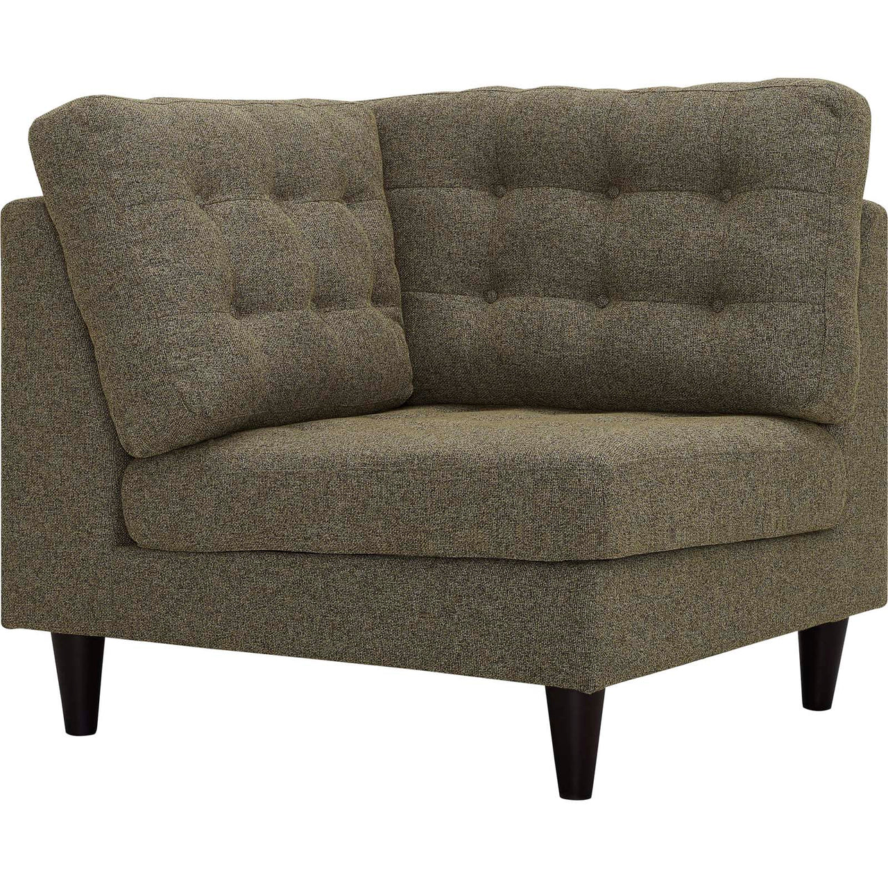 Dynasty Textured Fabric Corner Chair | Modular Sectional Component, Oatmeal