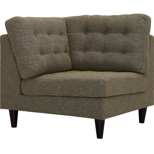 Dynasty Textured Fabric Corner Chair | Modular Sectional Component, Oatmeal