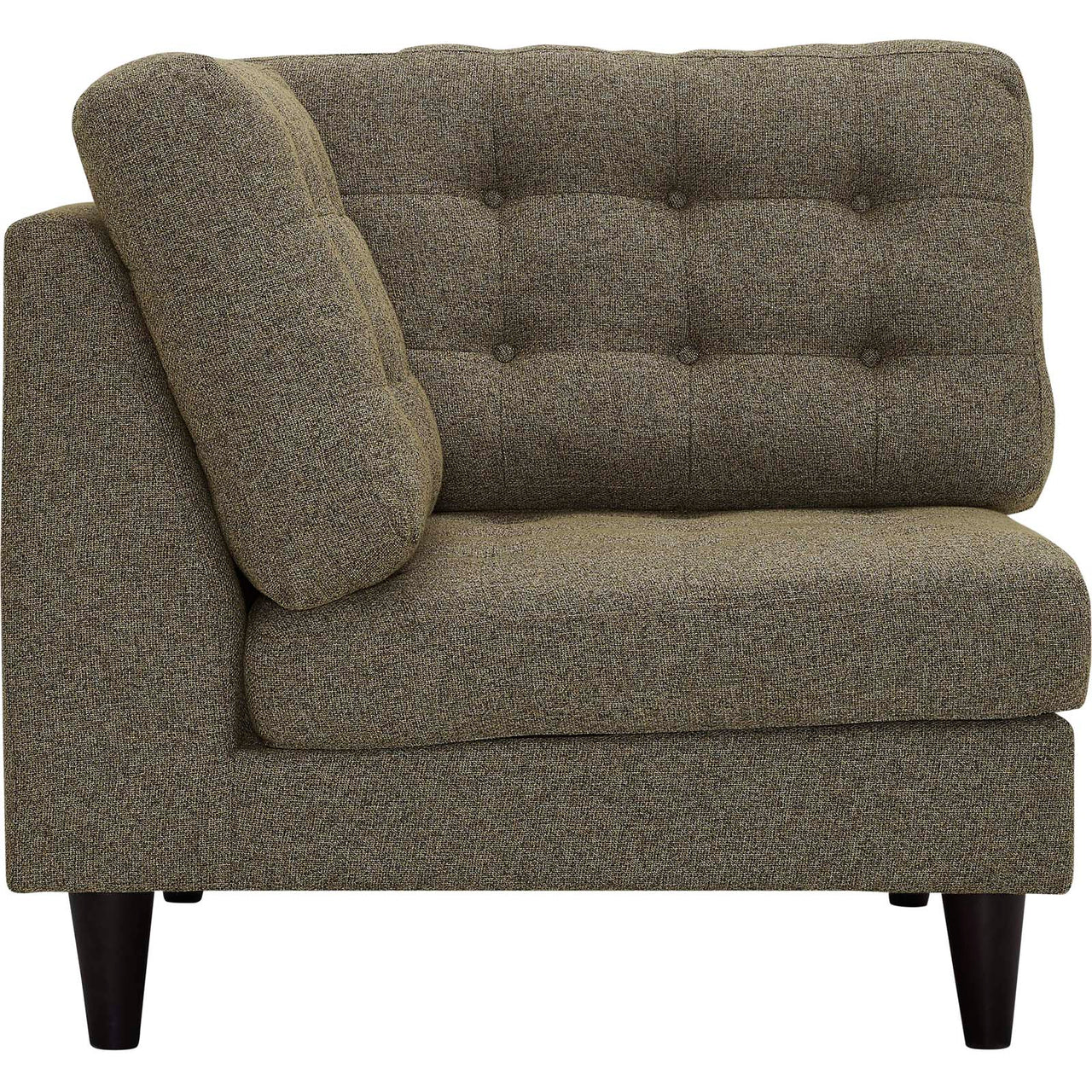 Dynasty Textured Fabric Corner Chair | Modular Sectional Component, Oatmeal