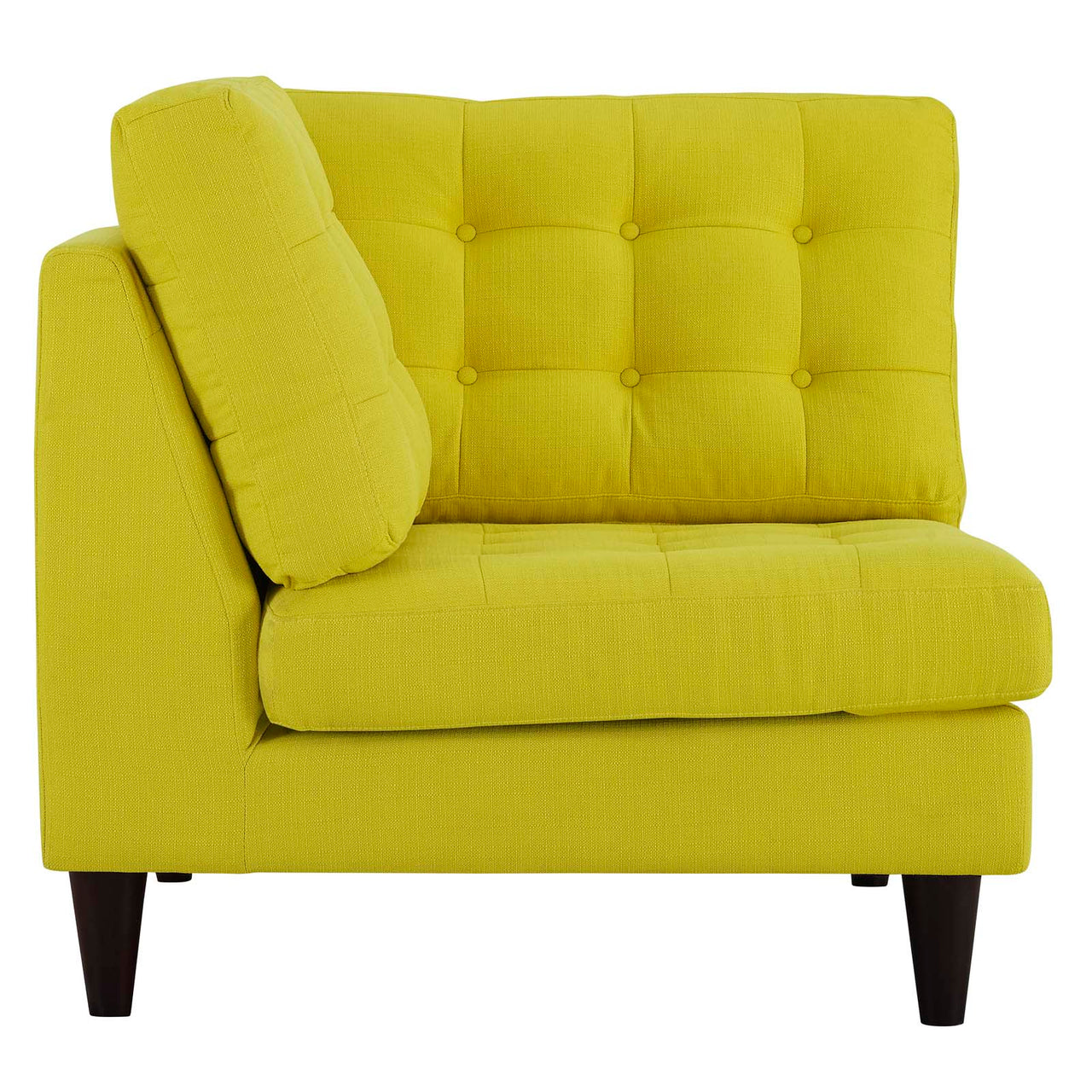 Dynasty Textured Fabric Corner Chair | Modular Sectional Component, Sunny