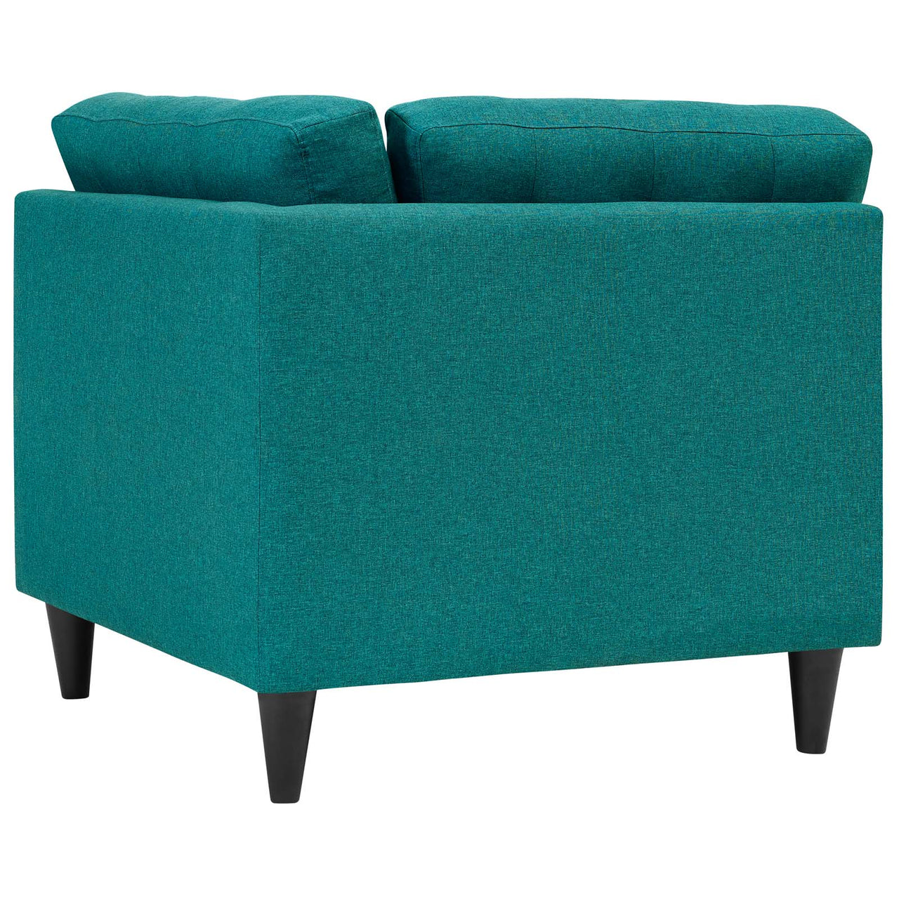 Dynasty Textured Fabric Corner Chair | Modular Sectional Component, Teal
