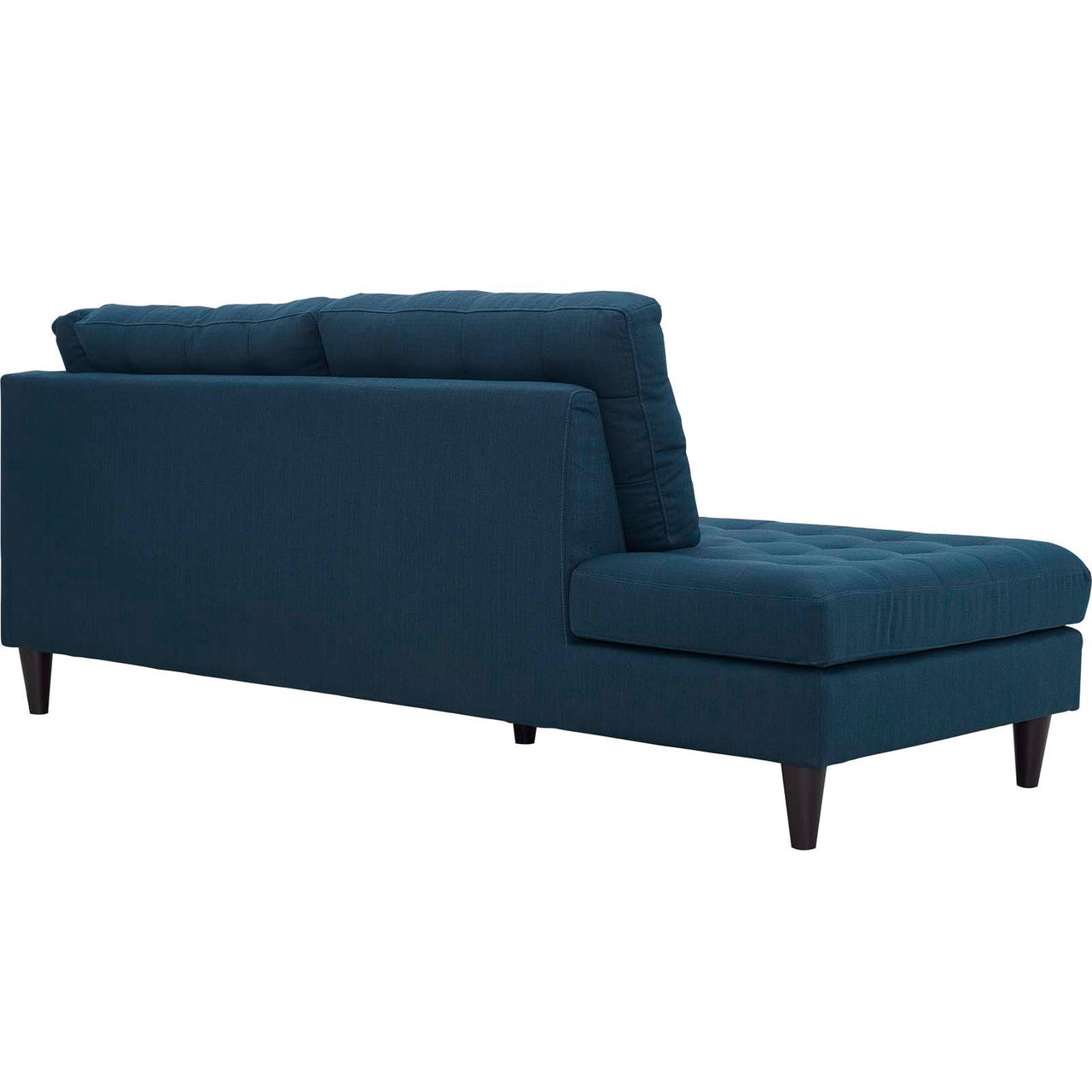 Dynasty Textured Fabric Left Facing Bumper Chaise | Modular Sectional Component, Azure