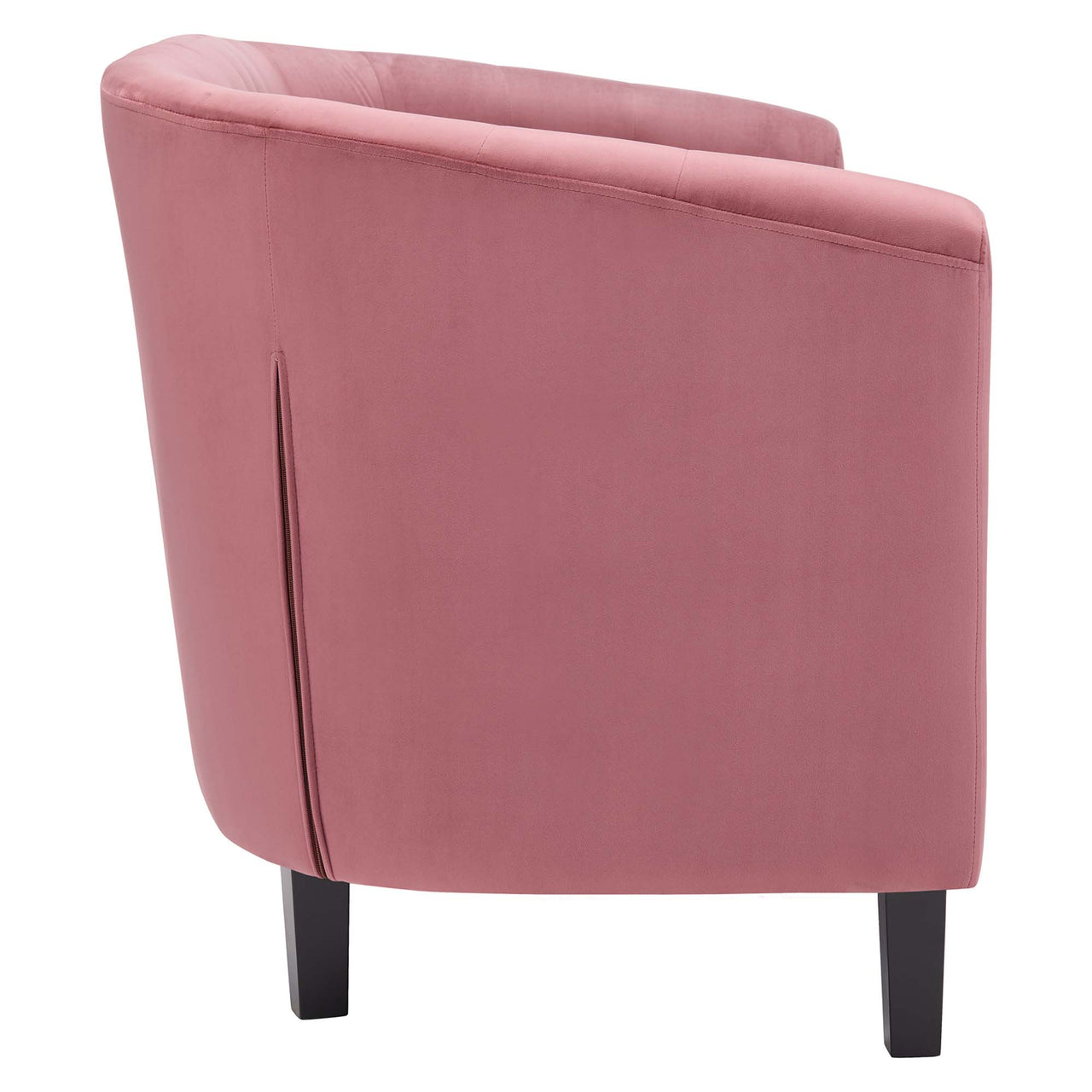 Alessa Upholstered Velvet Loveseat, Dusty Rose