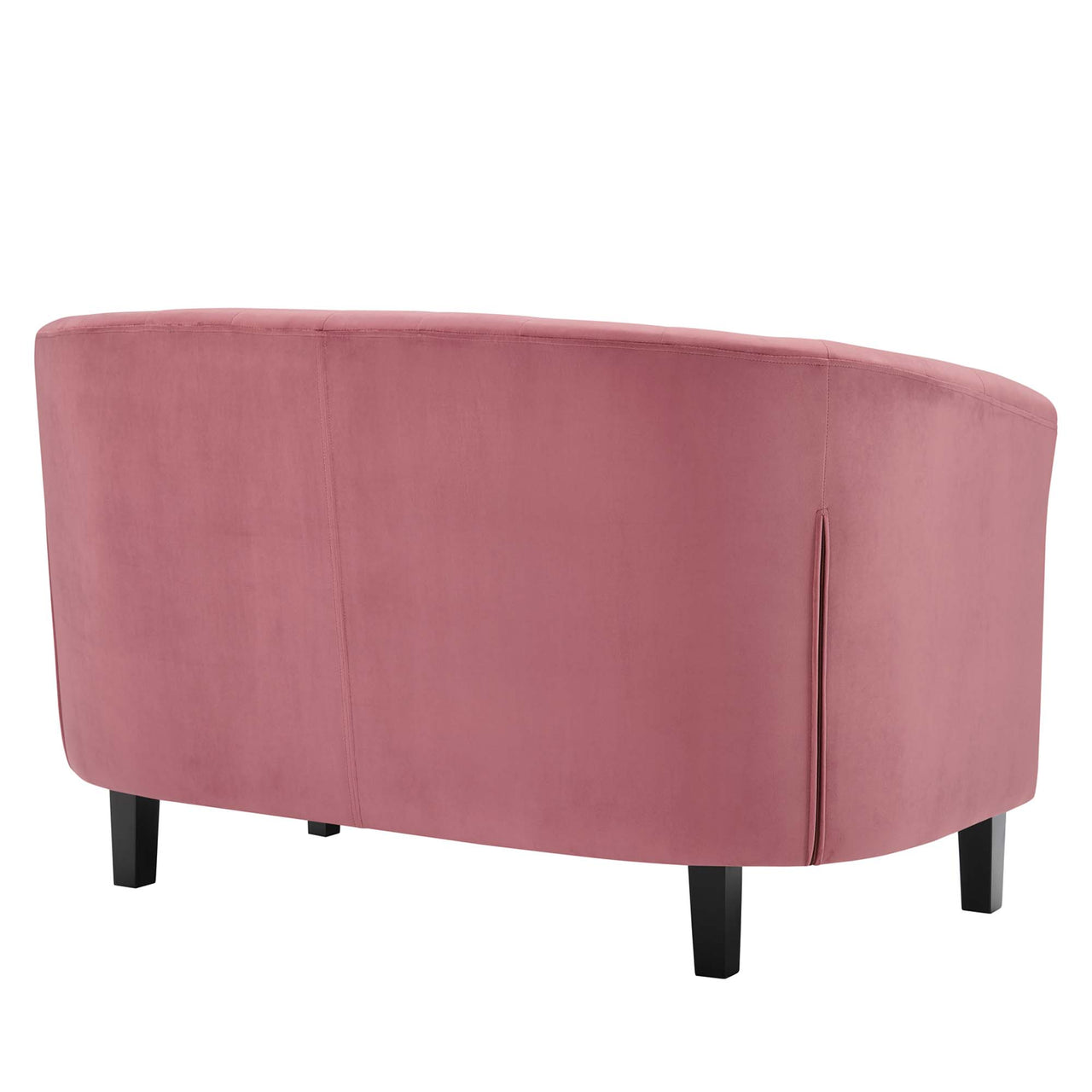 Alessa Upholstered Velvet Loveseat, Dusty Rose