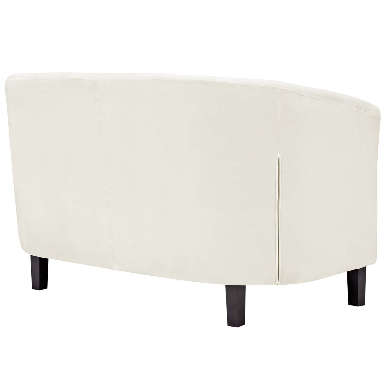 Alessa Upholstered Velvet Loveseat, Ivory