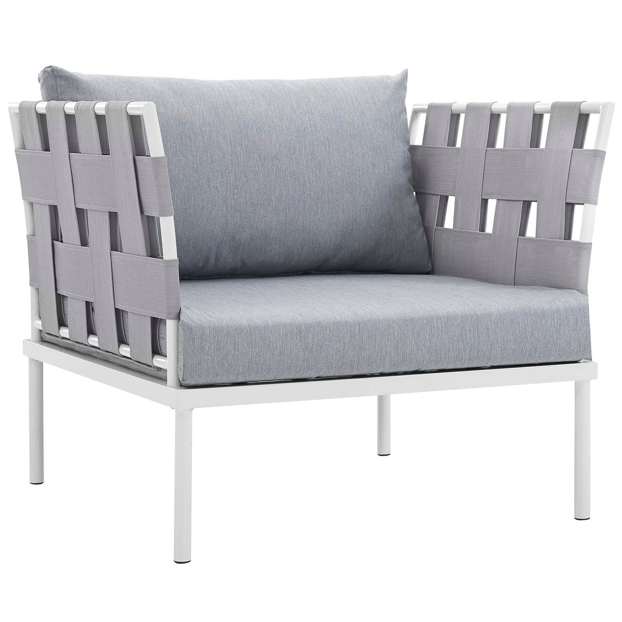 Harmonize 10-Piece Alfresco Sectional Sofa Set, White & Gray