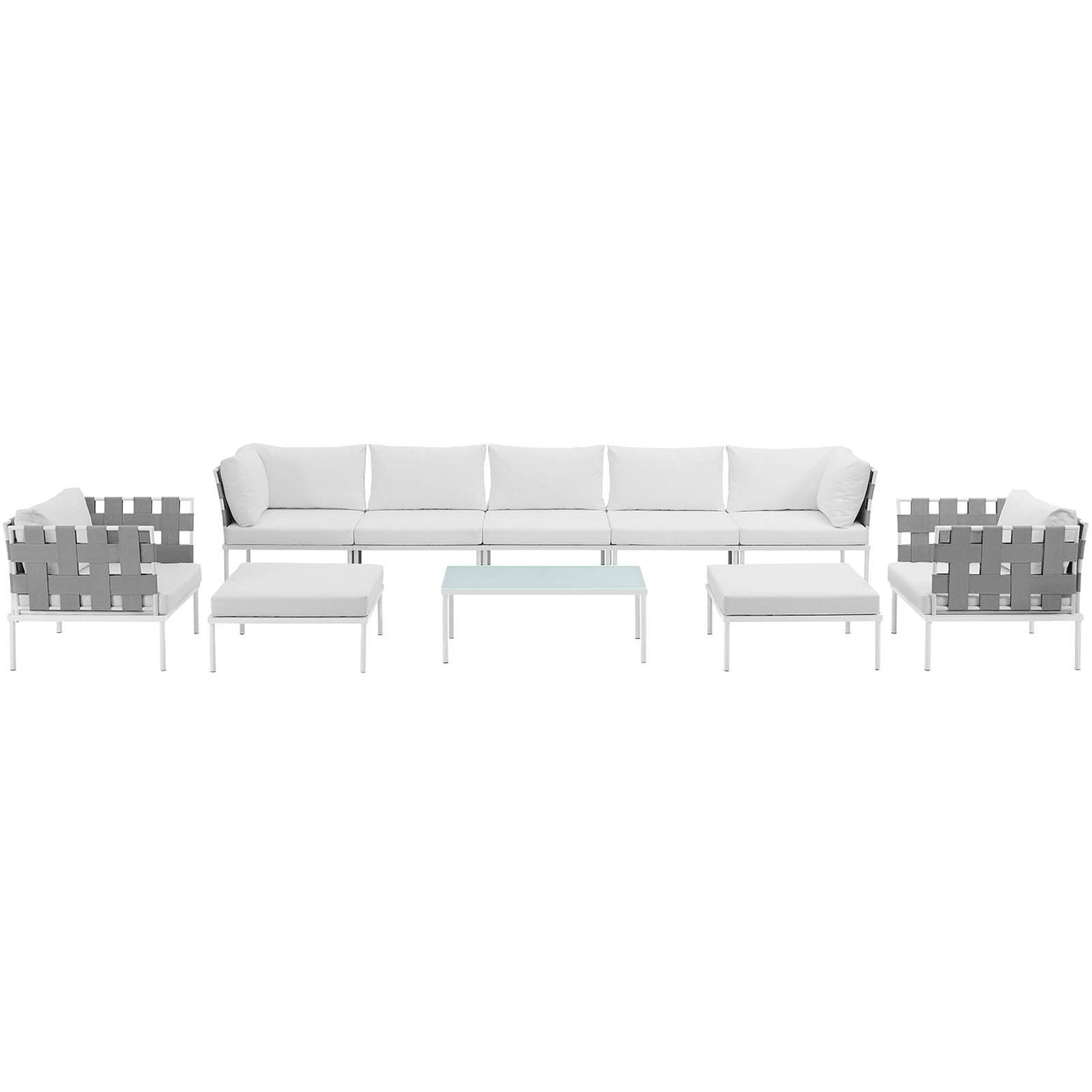 Harmonize 10-Piece Alfresco Sectional Sofa Set, White