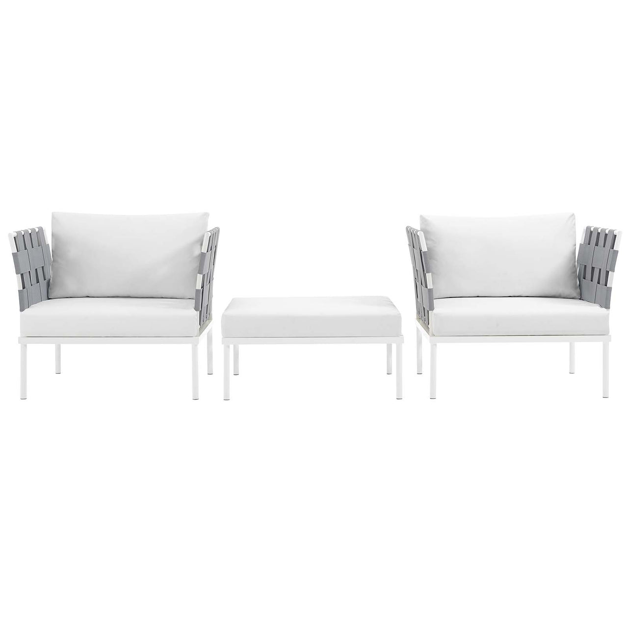 Harmonize 3-Piece Alfresco Sectional Sofa Set, White