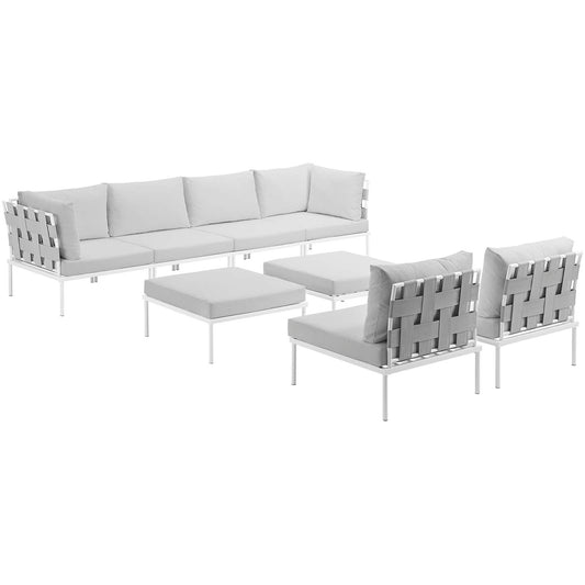 Harmonize 8-Piece Alfresco Sectional Sofa Set, White
