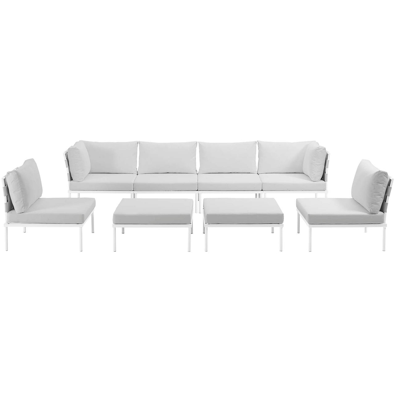 Harmonize 8-Piece Alfresco Sectional Sofa Set, White