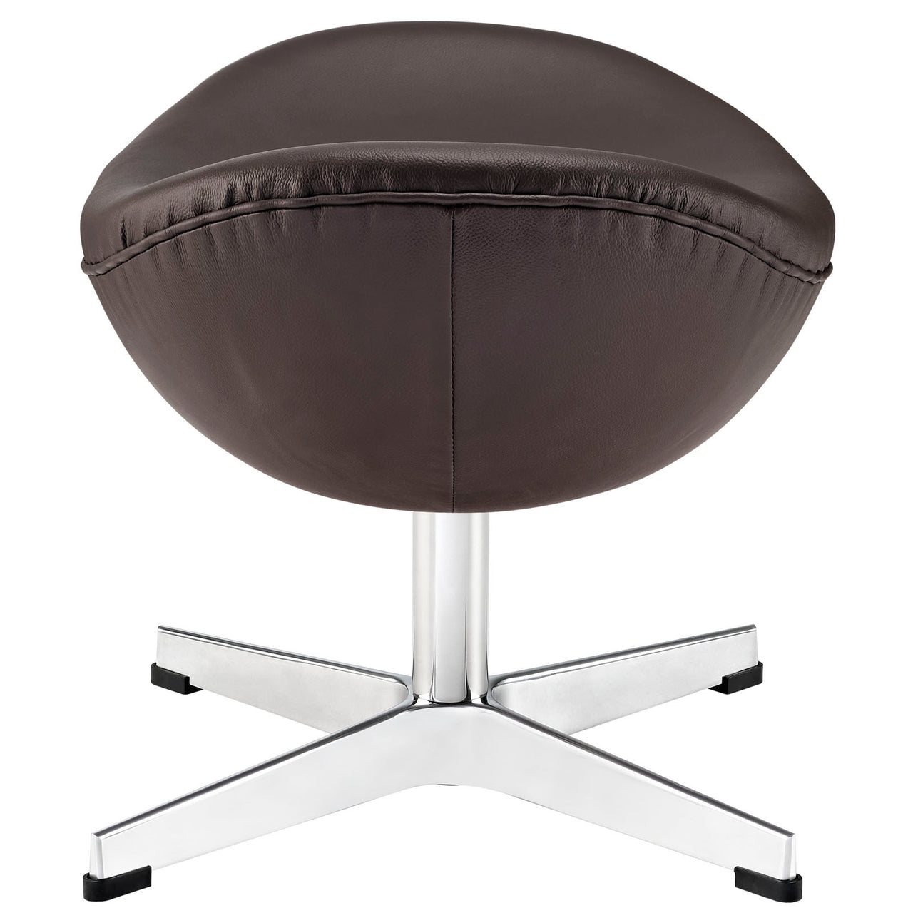 Luvar Full-Grain Italian Leather Ottoman, Brown