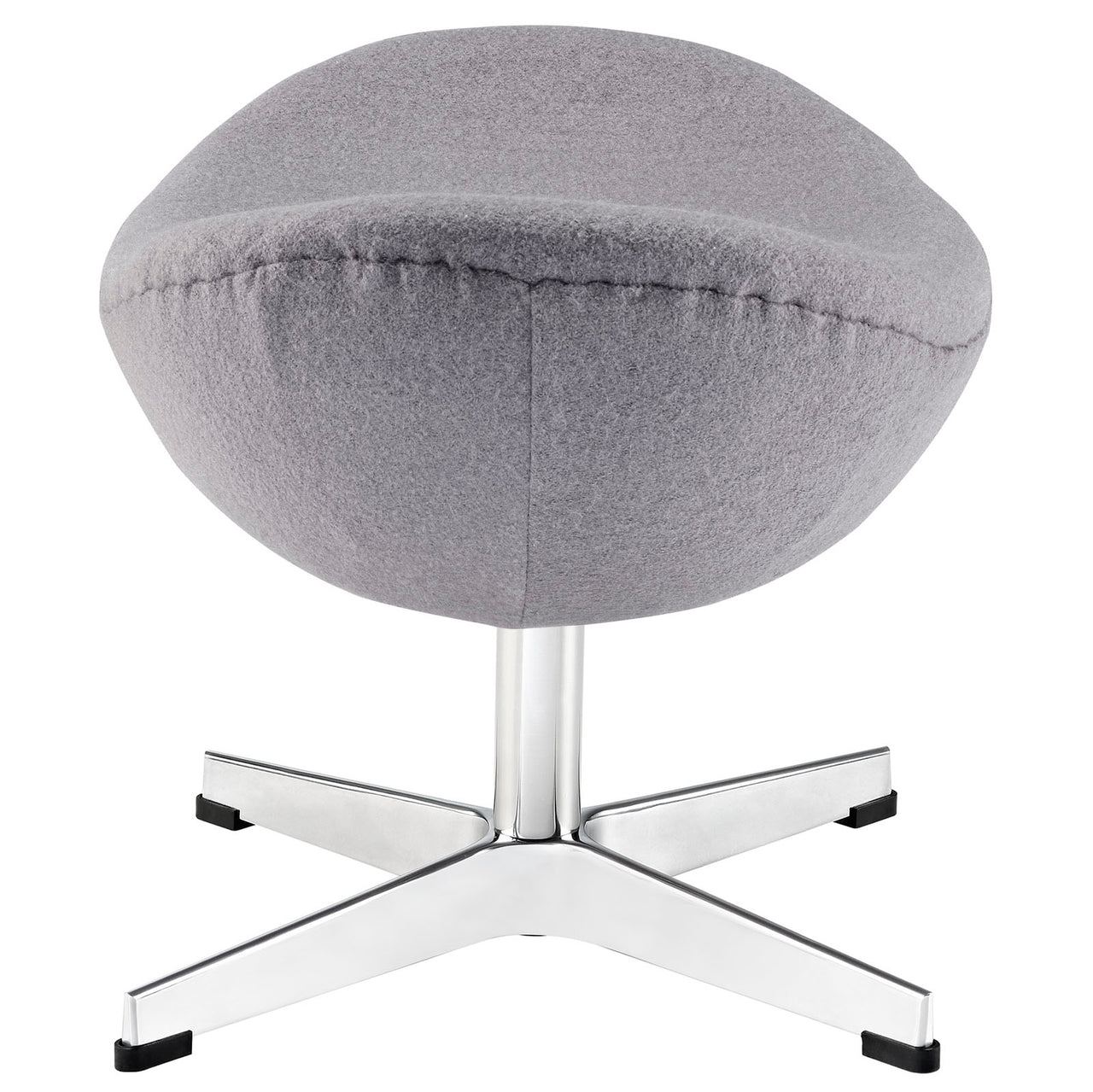 Luvar Woolen Upholstery Ottoman, Dark Gray