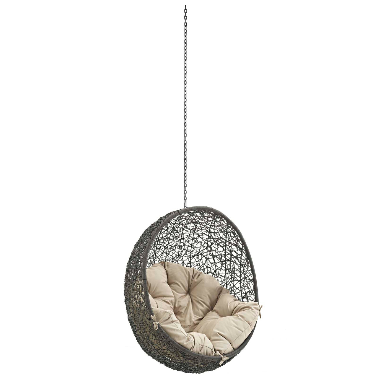 Shell Alfresco Swing Chair w/o Stand, Gray & Beige