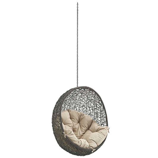 Shell Alfresco Swing Chair w/o Stand, Gray & Beige