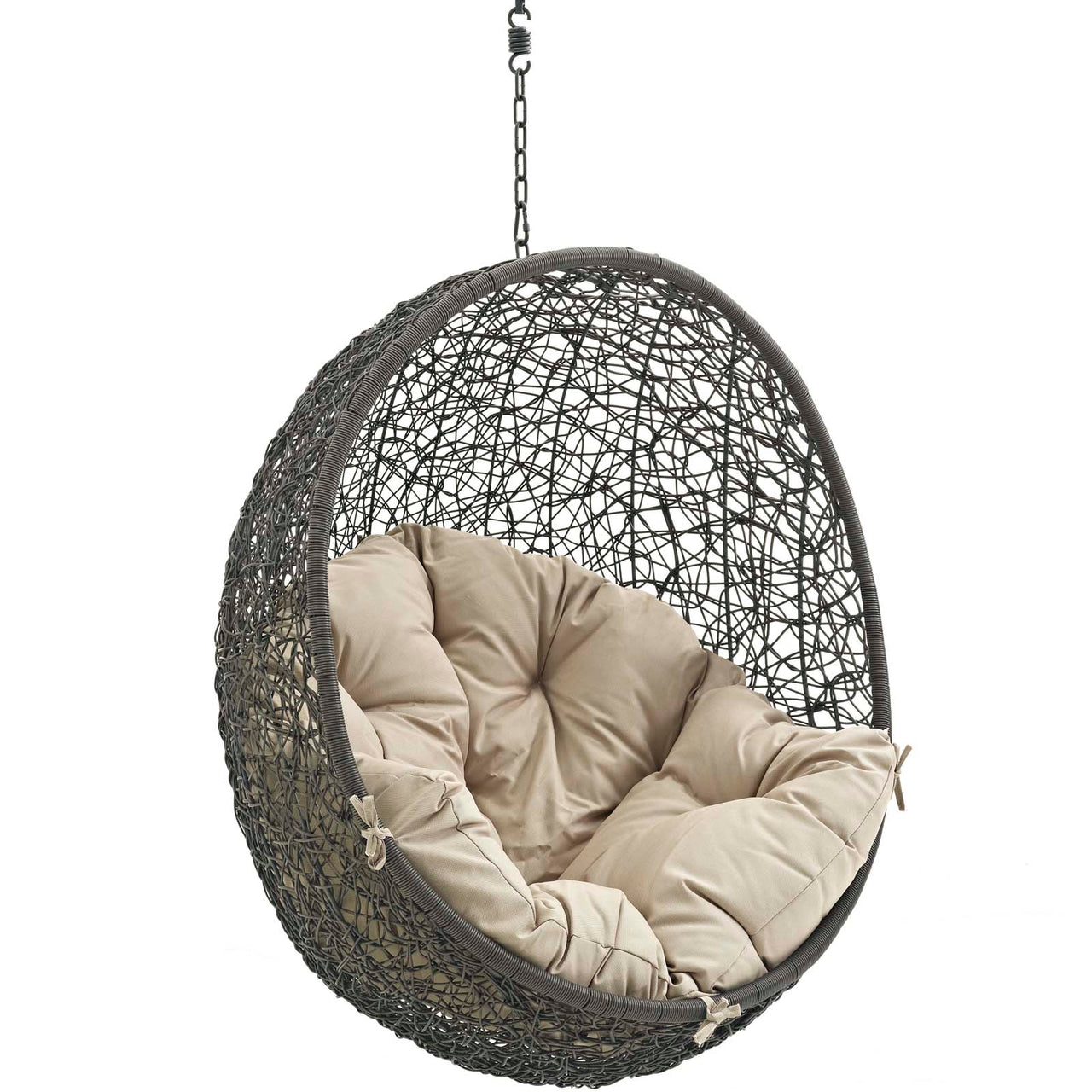 Shell Alfresco Swing Chair w/o Stand, Gray & Beige