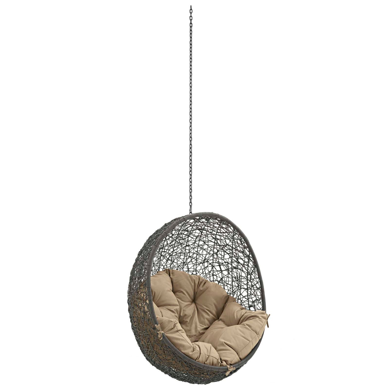 Shell Alfresco Swing Chair w/o Stand, Gray & Mocha