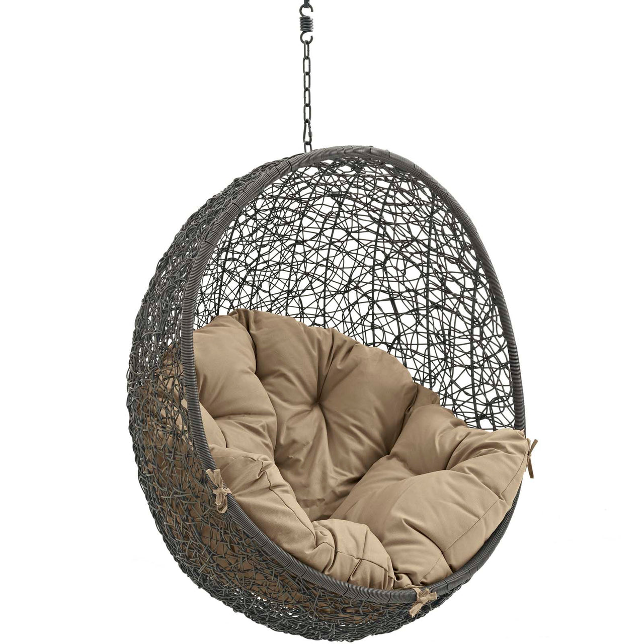 Shell Alfresco Swing Chair w/o Stand, Gray & Mocha