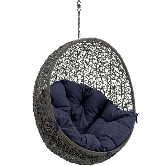 Shell Alfresco Swing Chair w/o Stand, Gray & Navy