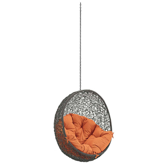 Shell Alfresco Swing Chair w/o Stand, Gray & Orange