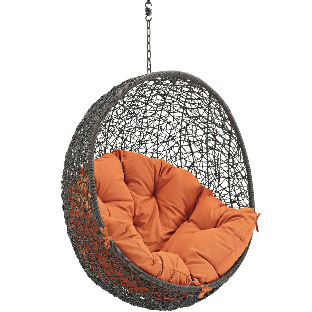 Shell Alfresco Swing Chair w/o Stand, Gray & Orange