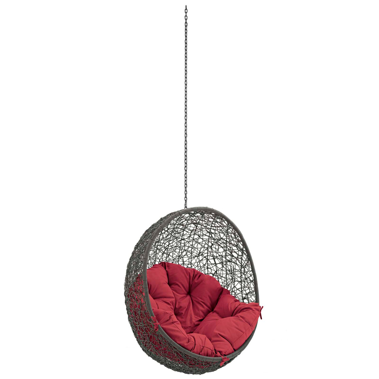 Shell Alfresco Swing Chair w/o Stand, Gray & Red