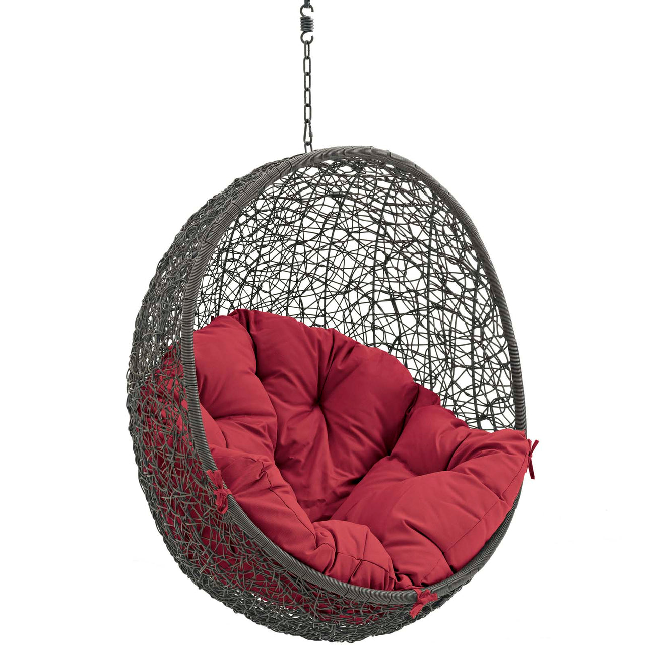 Shell Alfresco Swing Chair w/o Stand, Gray & Red