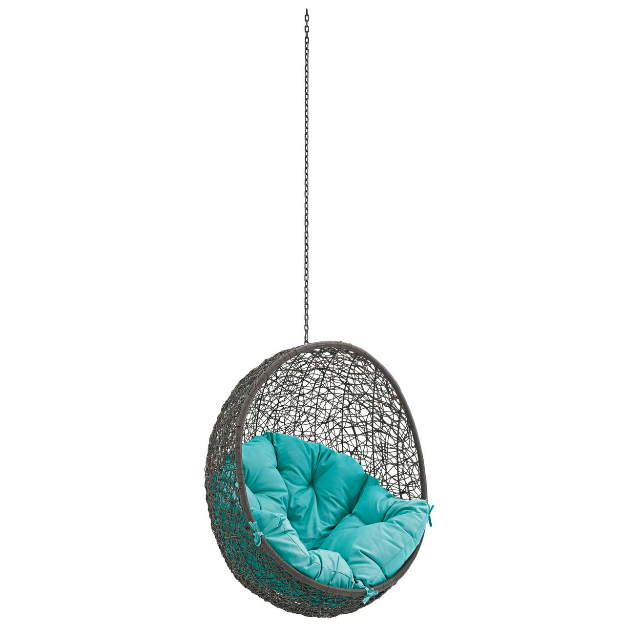 Shell Alfresco Swing Chair w/o Stand, Gray & Turquoise