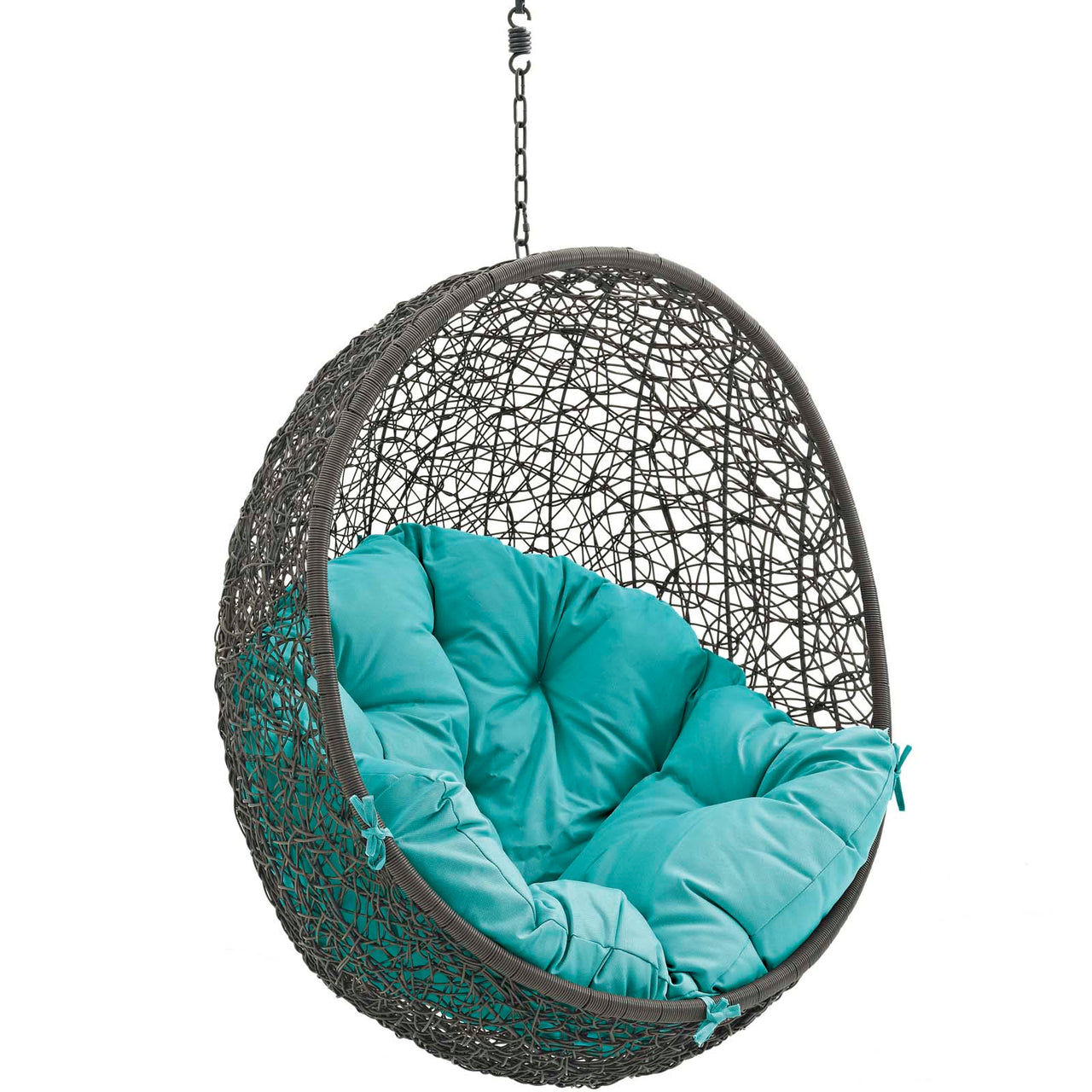 Shell Alfresco Swing Chair w/o Stand, Gray & Turquoise