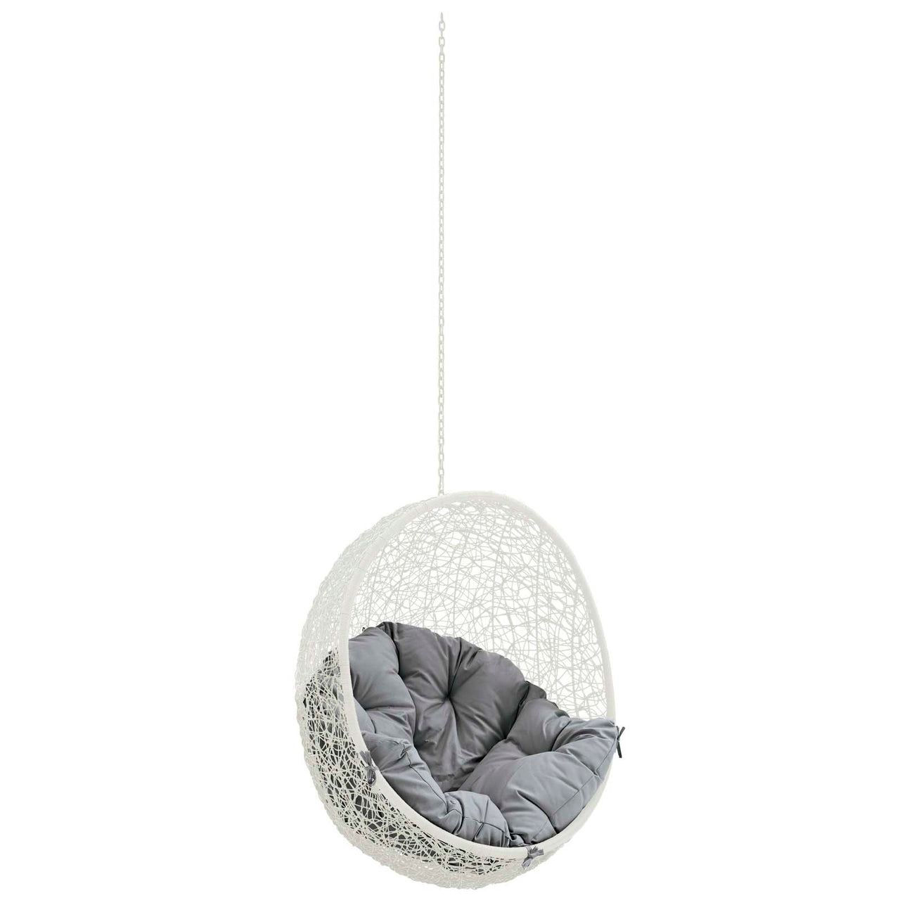 Shell Alfresco Swing Chair w/o Stand, White & Gray