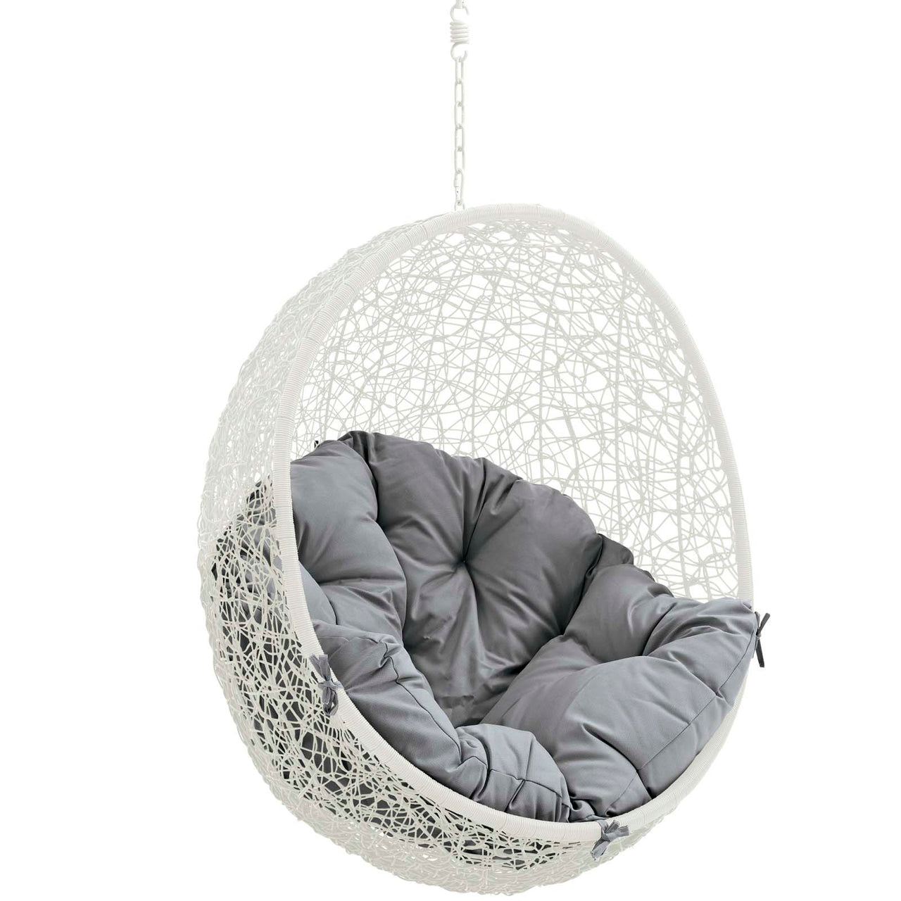 Shell Alfresco Swing Chair w/o Stand, White & Gray