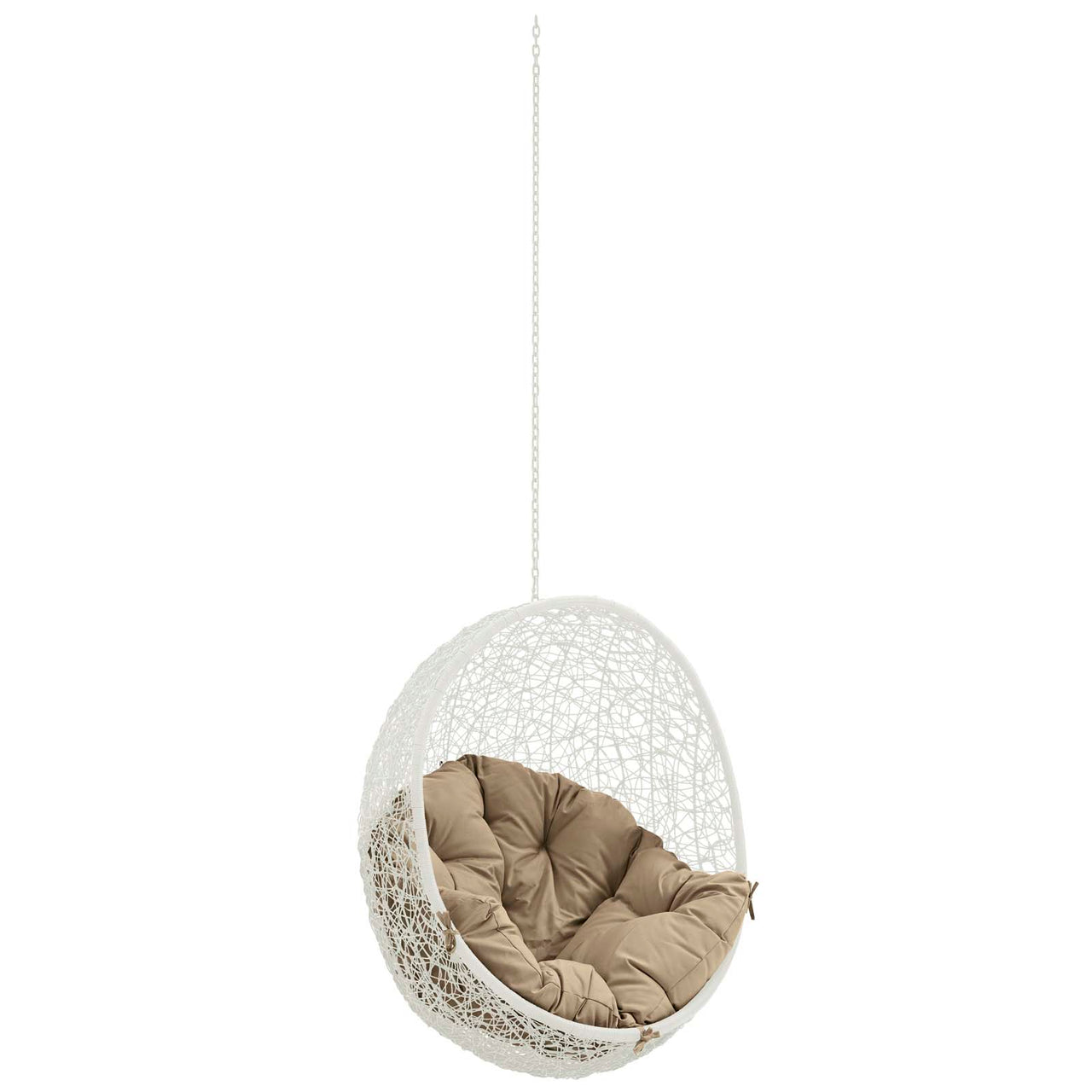 Shell Alfresco Swing Chair w/o Stand, White & Mocha