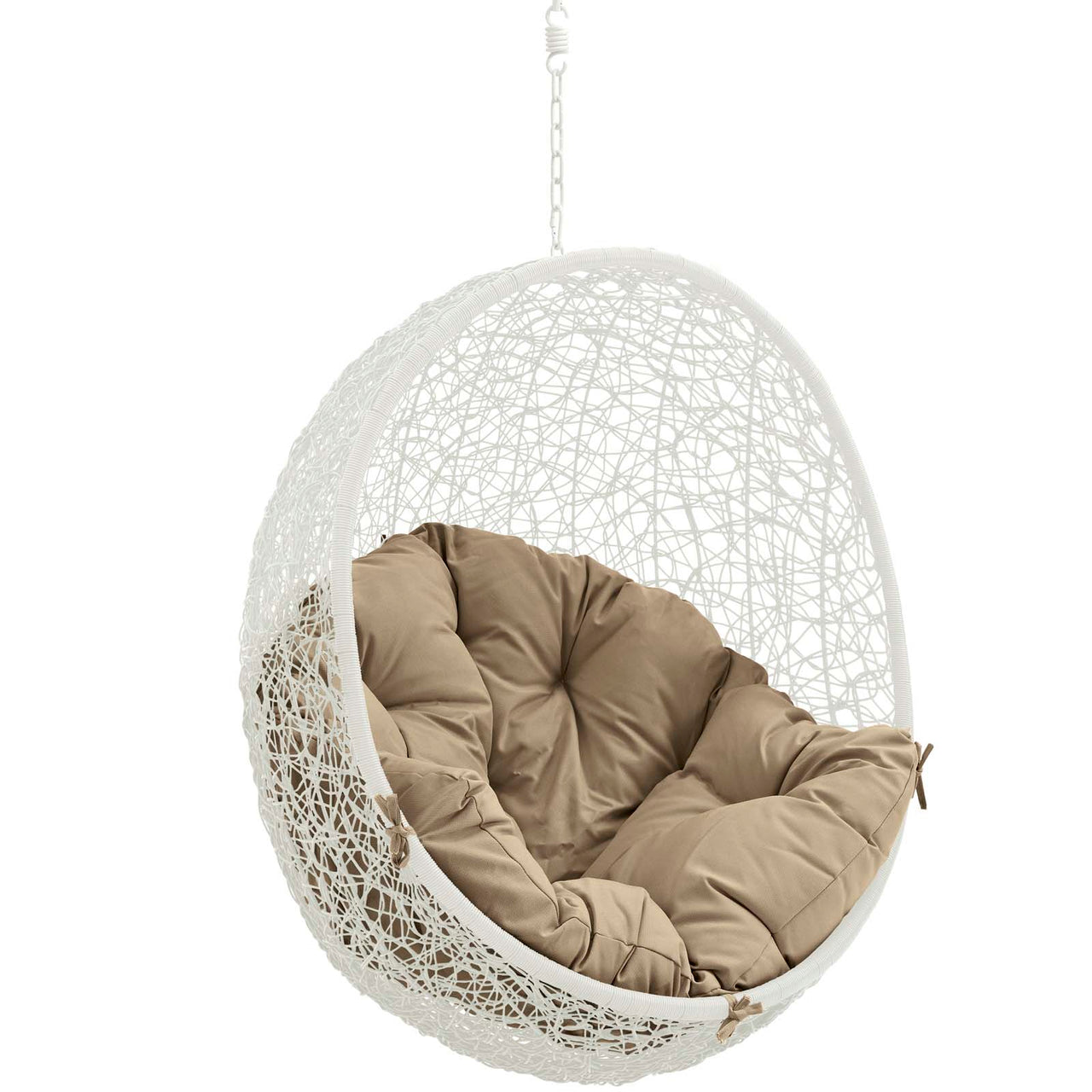 Shell Alfresco Swing Chair w/o Stand, White & Mocha