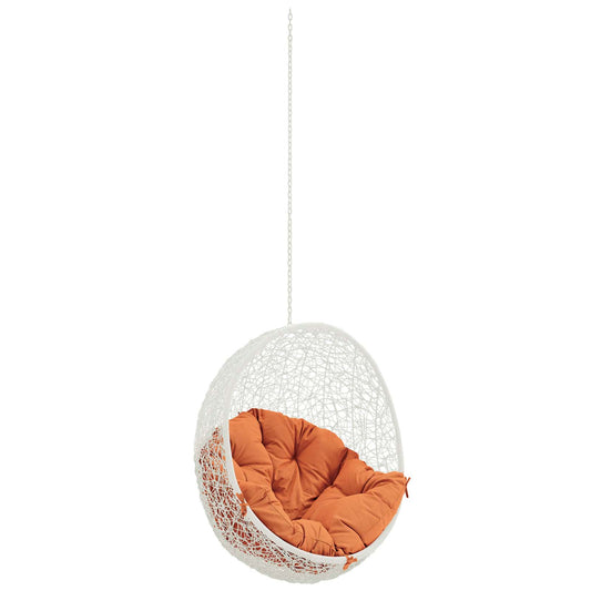 Shell Alfresco Swing Chair w/o Stand, White & Orange